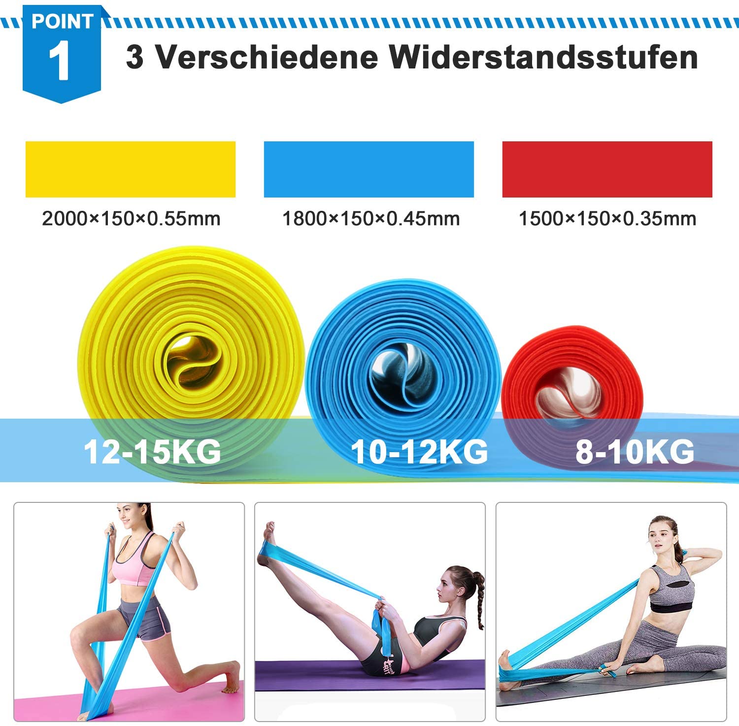 Elastic Fitness Bands 3Pcs Res - Crossfit Accessories incelemesi ve fiyatı