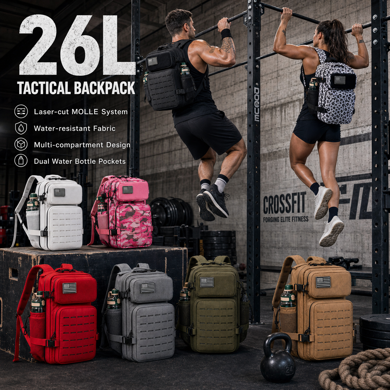 26L Gym Backpack for Men with  - Crossfit Fitness Gear incelemesi ve fiyatı